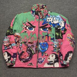 Sugarhill Crazy Psycho Fun Bizarre Puffer Jacket Coat y2k hip hop Fits Med READ